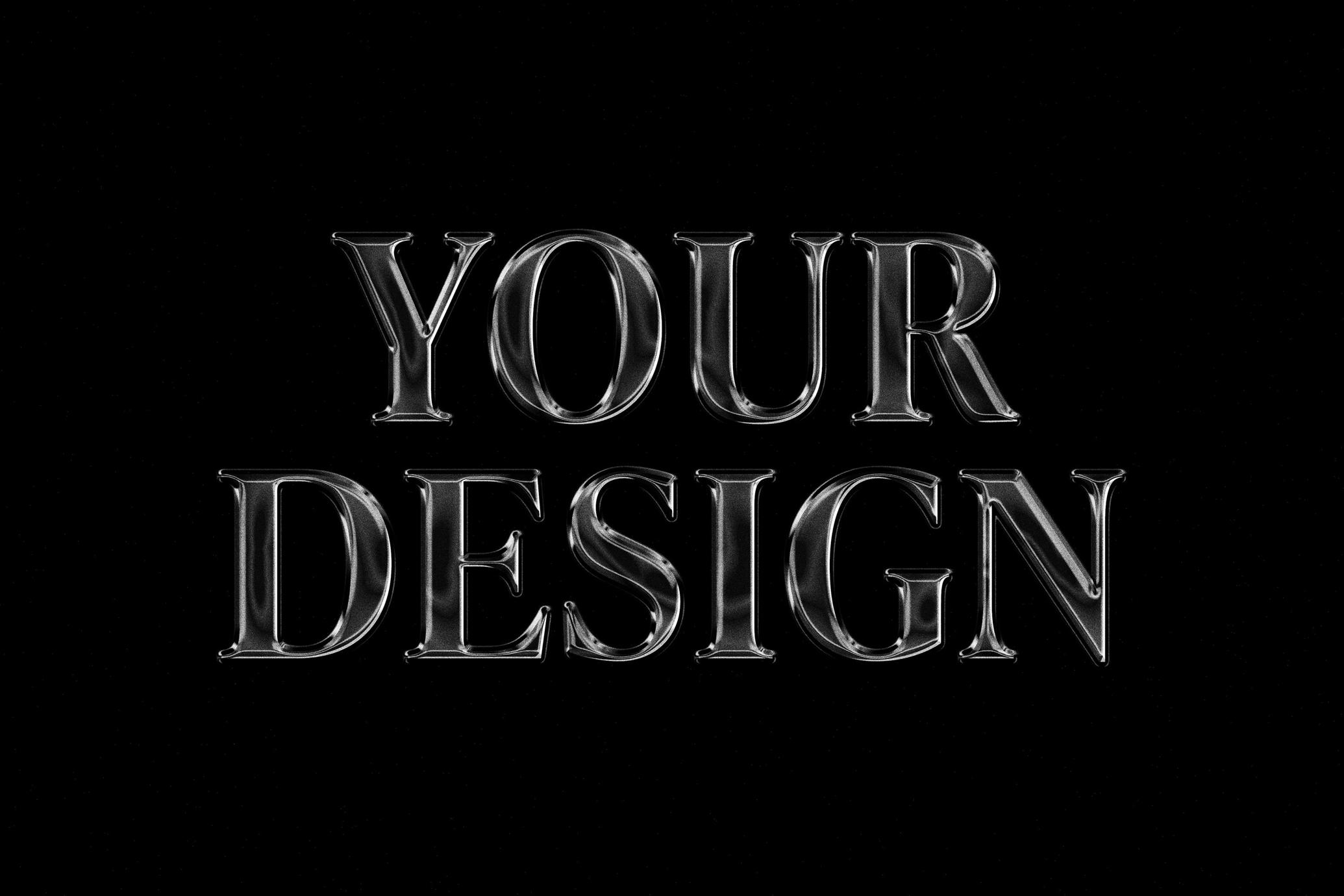Glass Text & Logo Effect