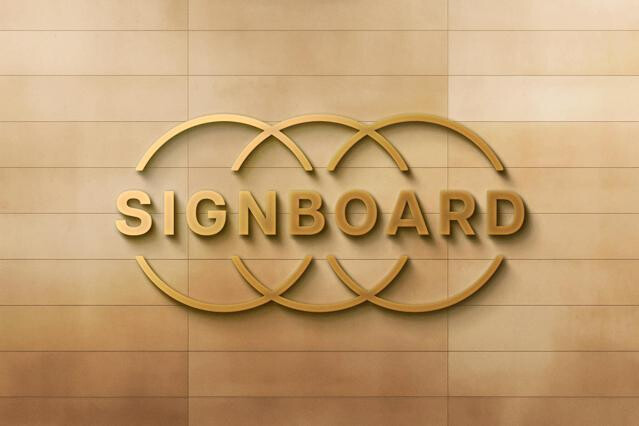 Luxury Signboard Logo Mockup