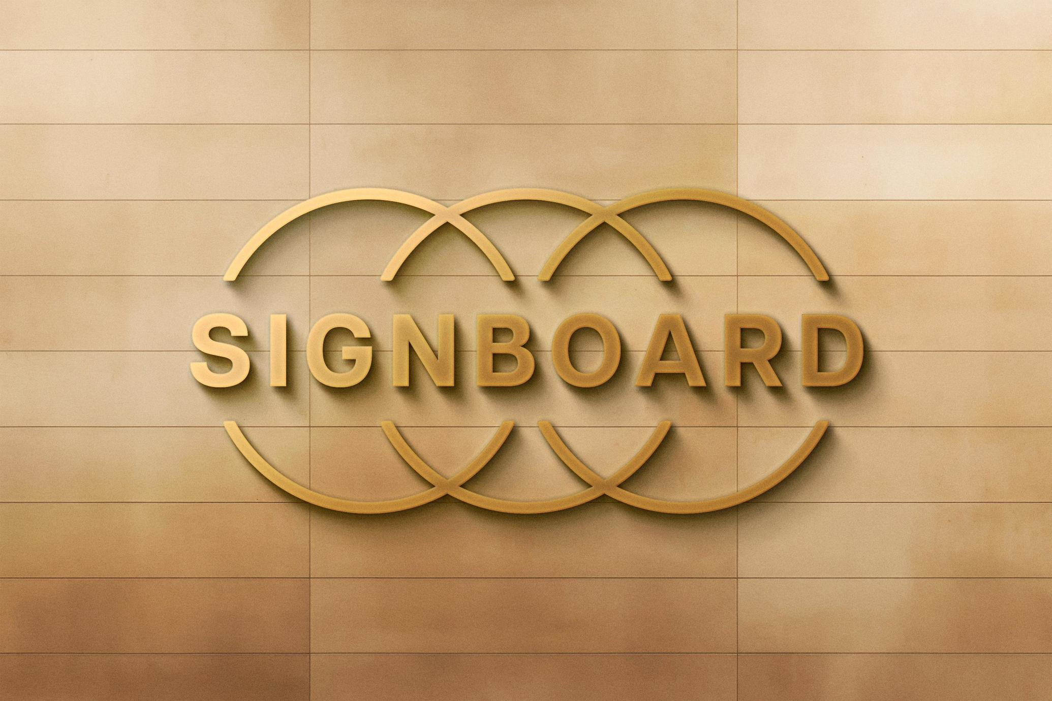 Luxury Signboard Logo Mockup