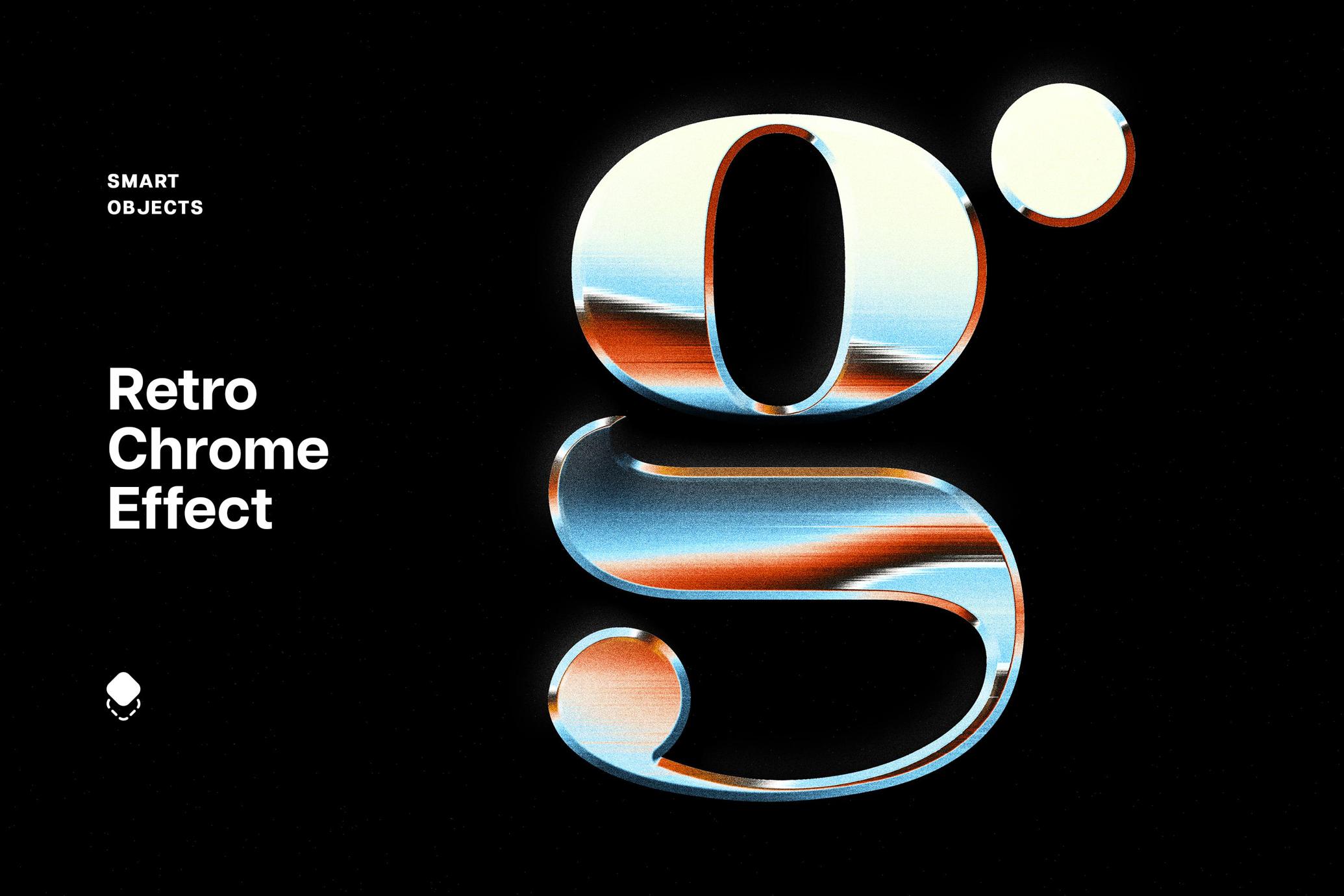 Retro Chrome Logo Effect