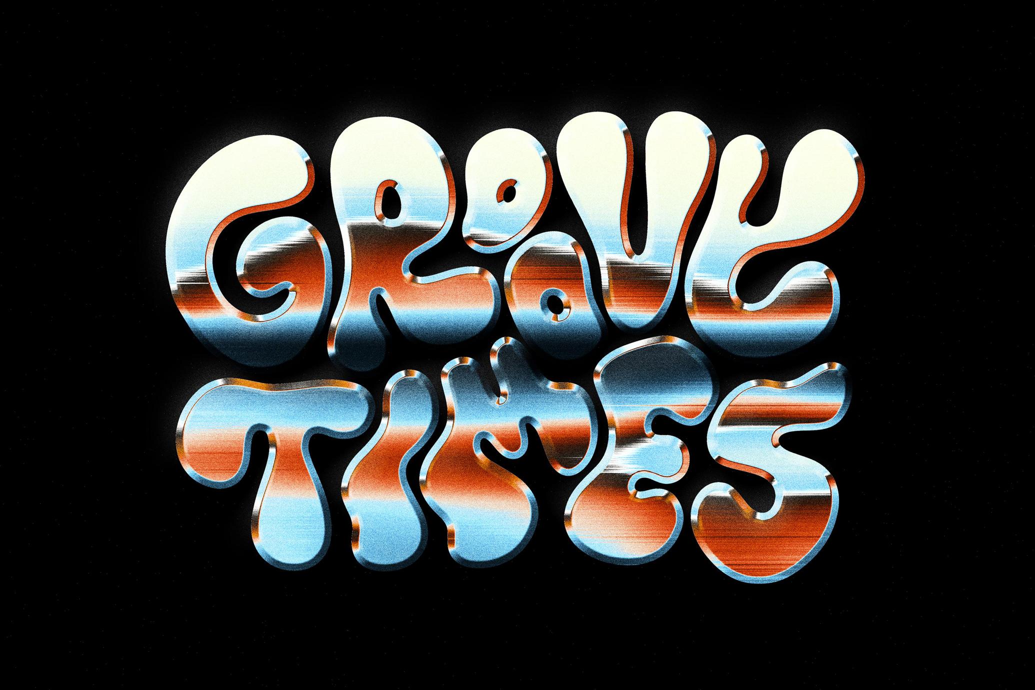Retro Chrome Logo Effect