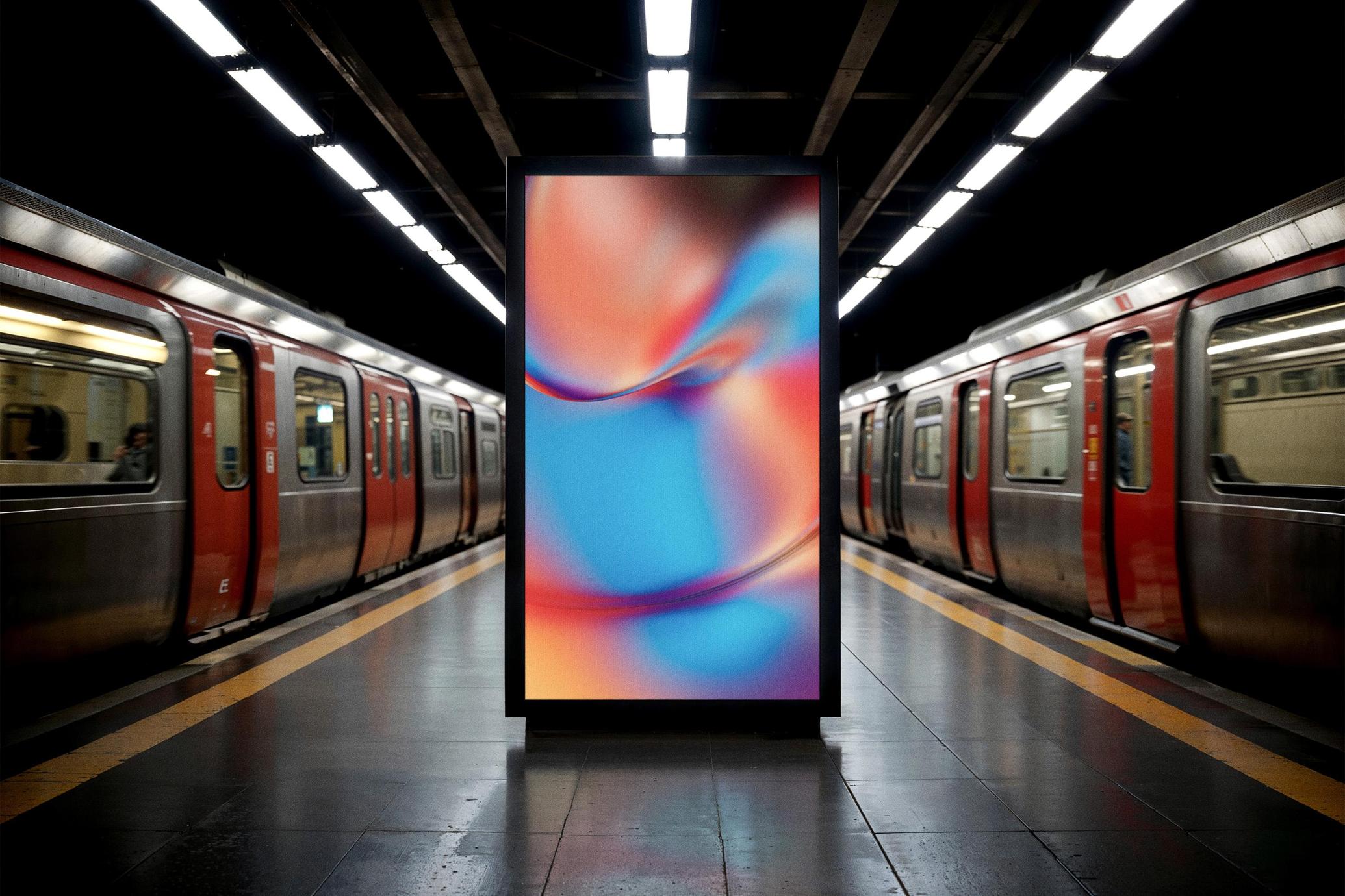 Subway Digital Signage Mockup
