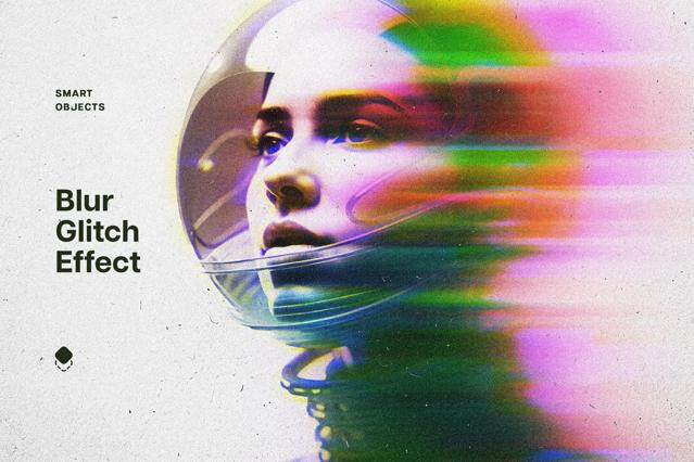 Blur Glitch Photo Effect