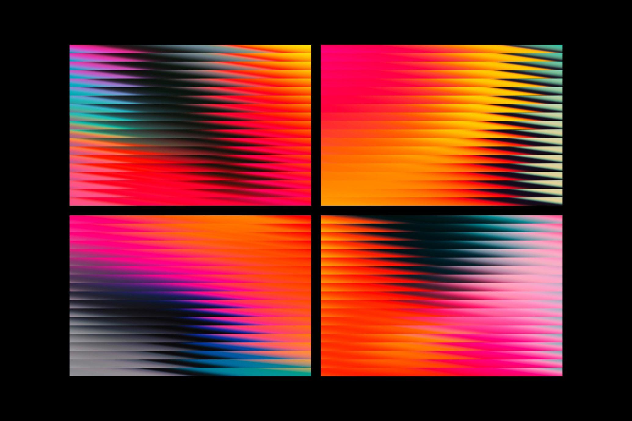 Vibrant Slatted Gradient Glass Backgrounds