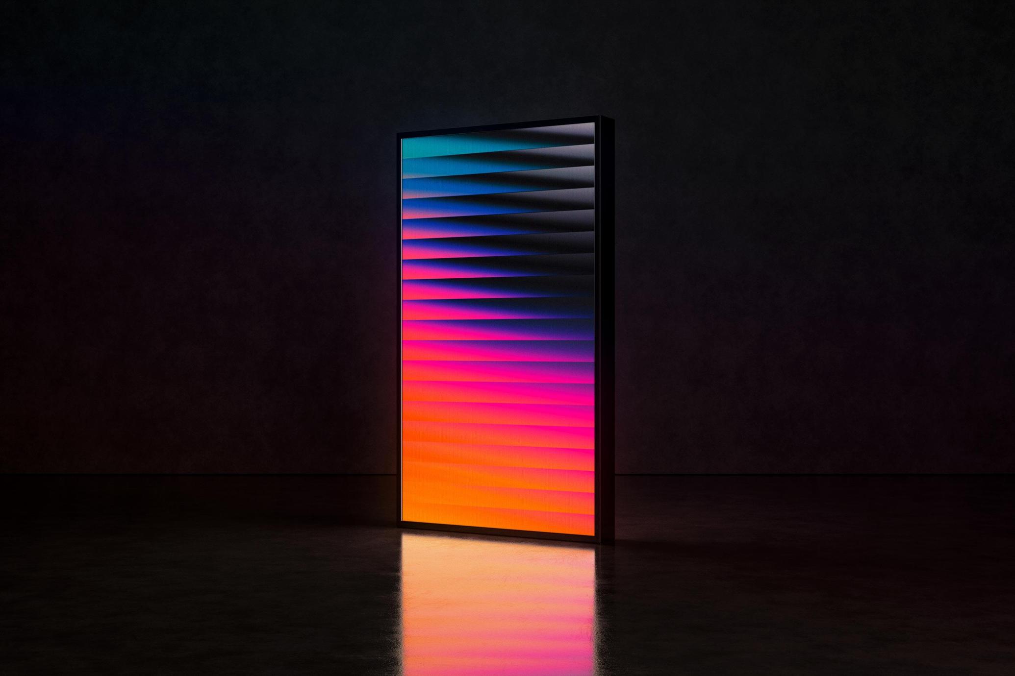 Vibrant Slatted Gradient Glass Backgrounds