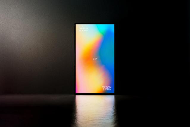 Glowing Screen Mockup