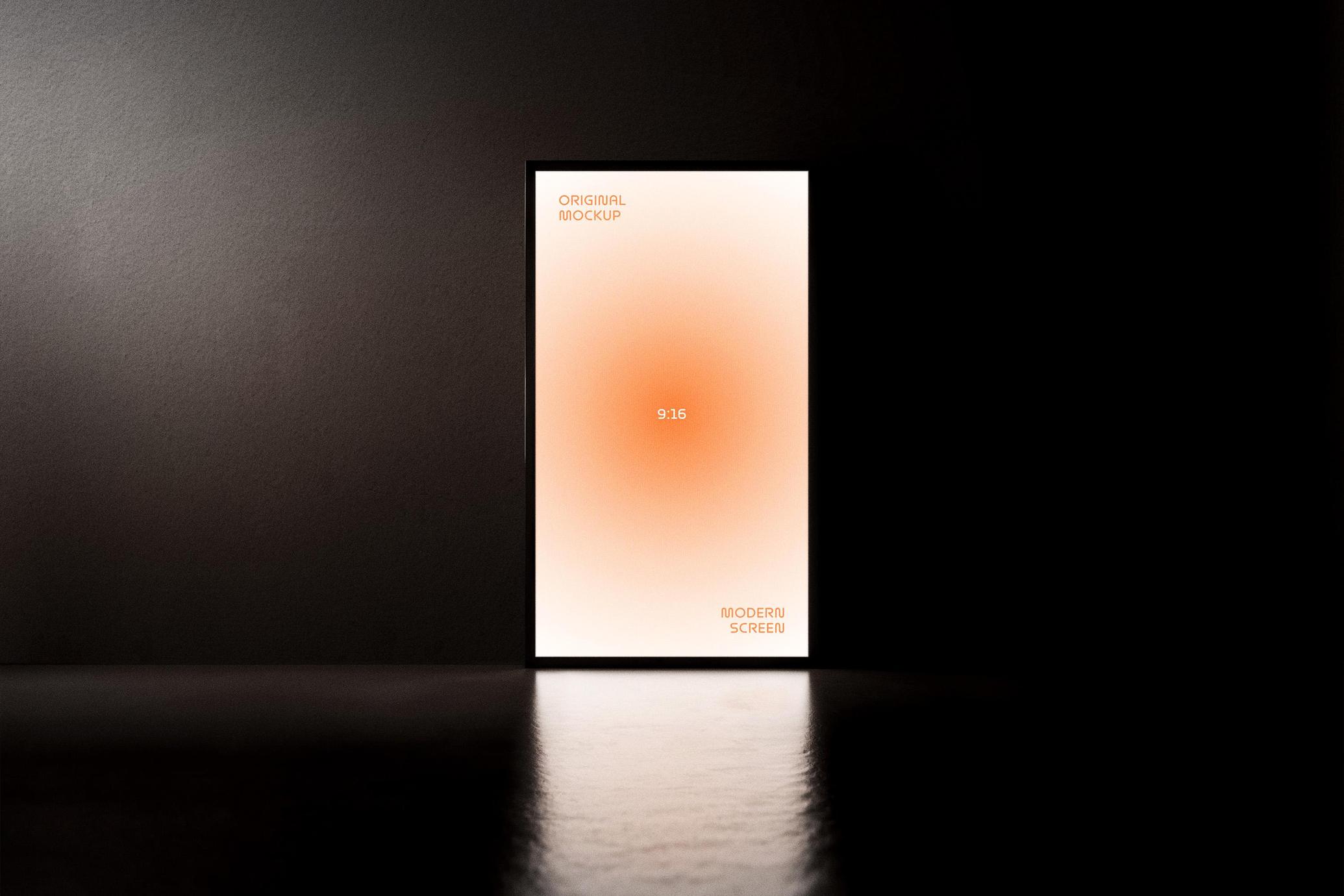 Glowing Screen Mockup