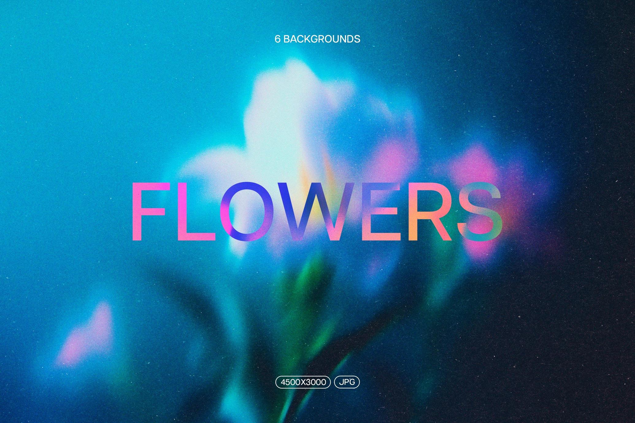 Abstract Blurred Flowers Backgrounds Pack