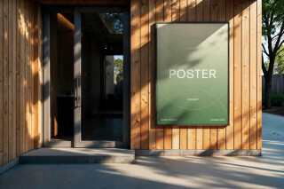 A4 Outdoor Poster Mockup