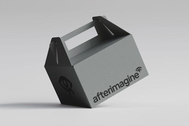 Leaning Cardboard Packaging Mockup