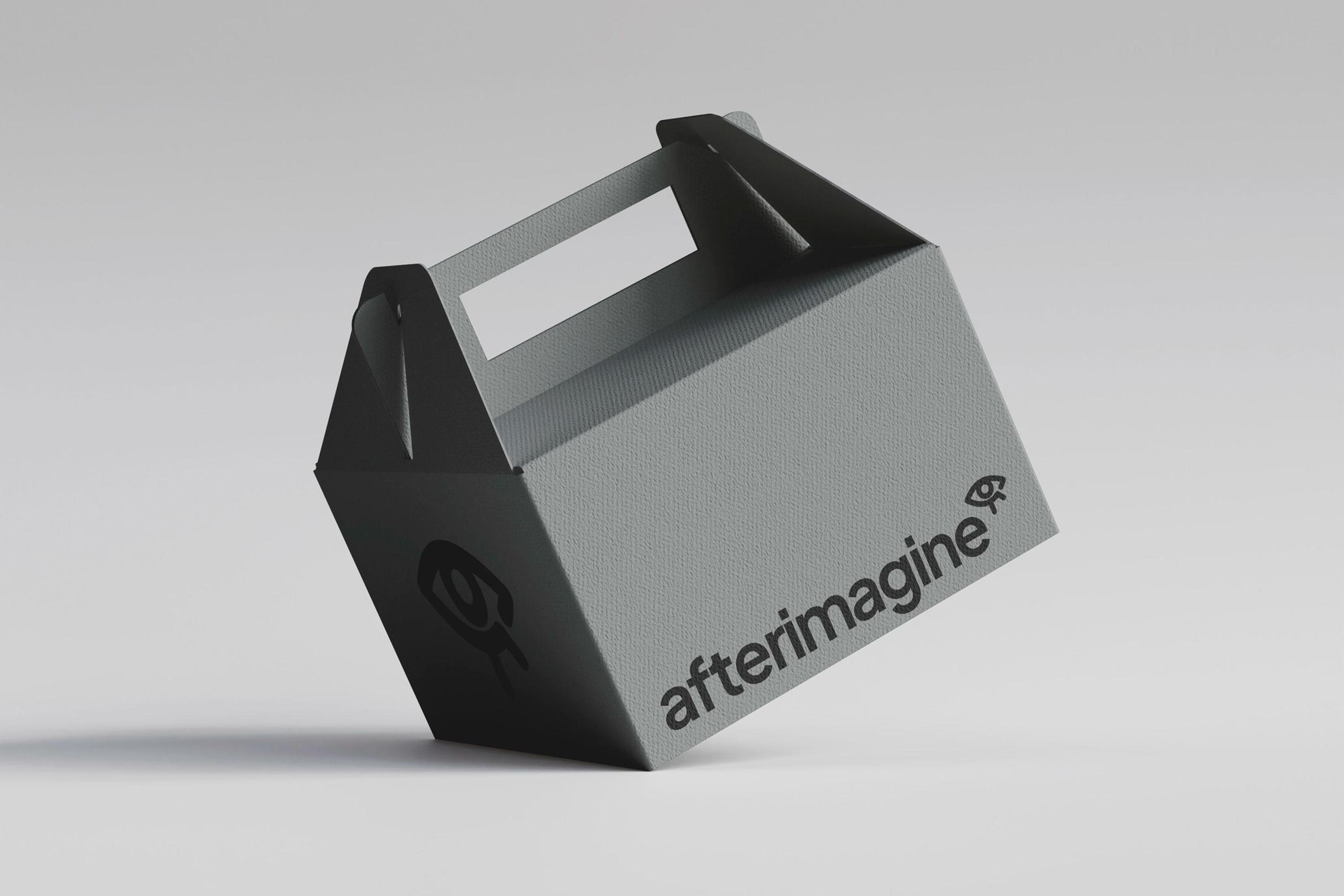 Leaning Cardboard Packaging Mockup