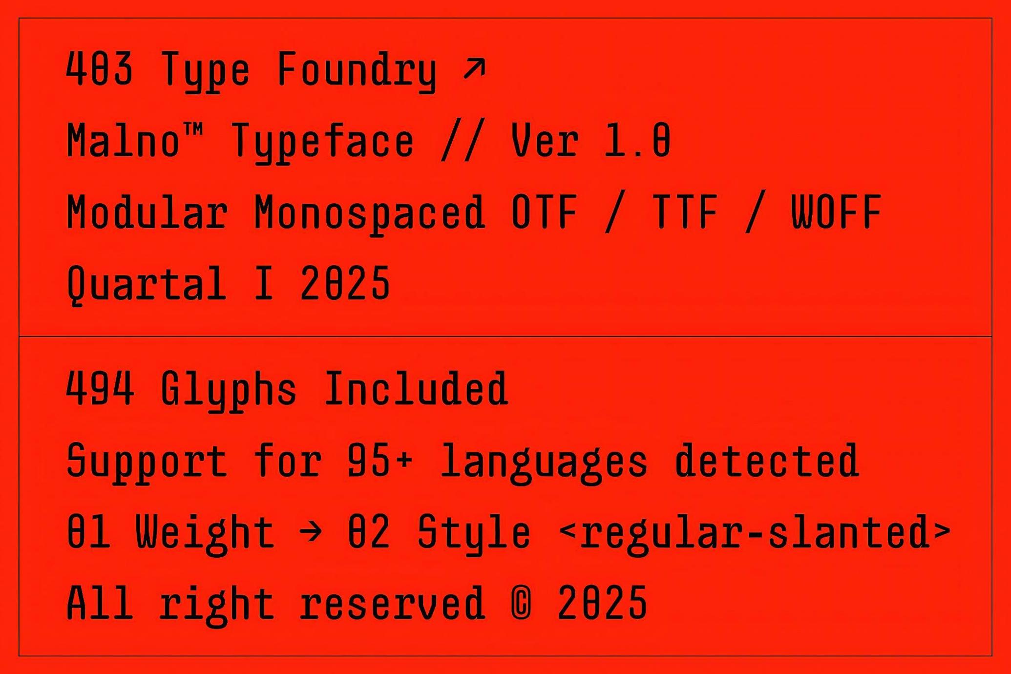403 Malno Mono — Sans Serif Font
