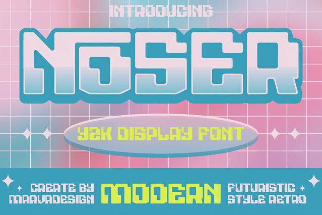 Noser — Y2K Display Font