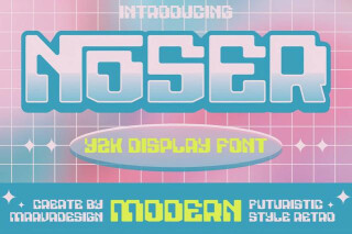 Noser — Y2K Display Font