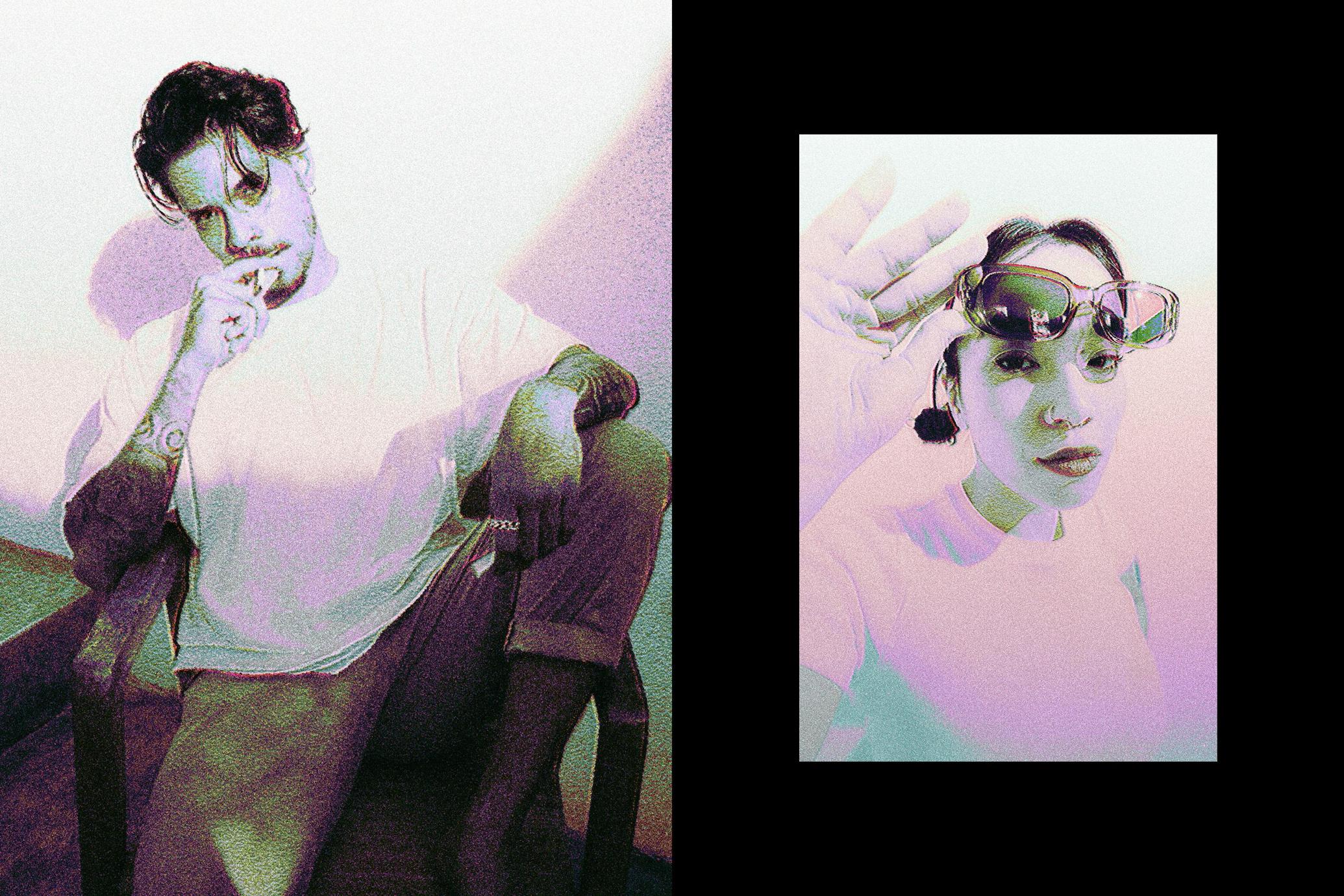 Old VHS Glitch Photo Effect