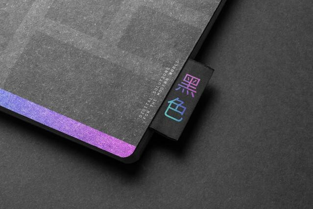 Blck Notebook Closeup Branding Mockup