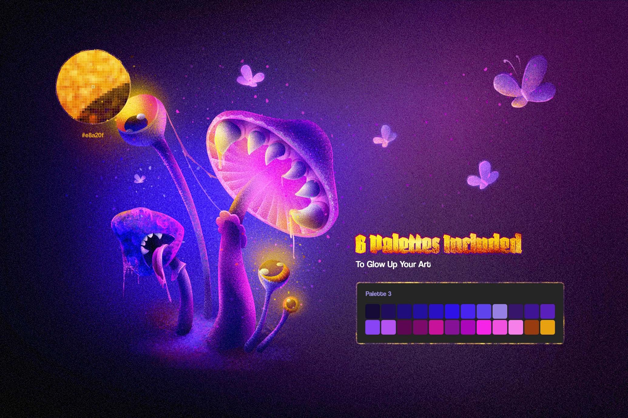 Magic Glow Illustrator Brushes
