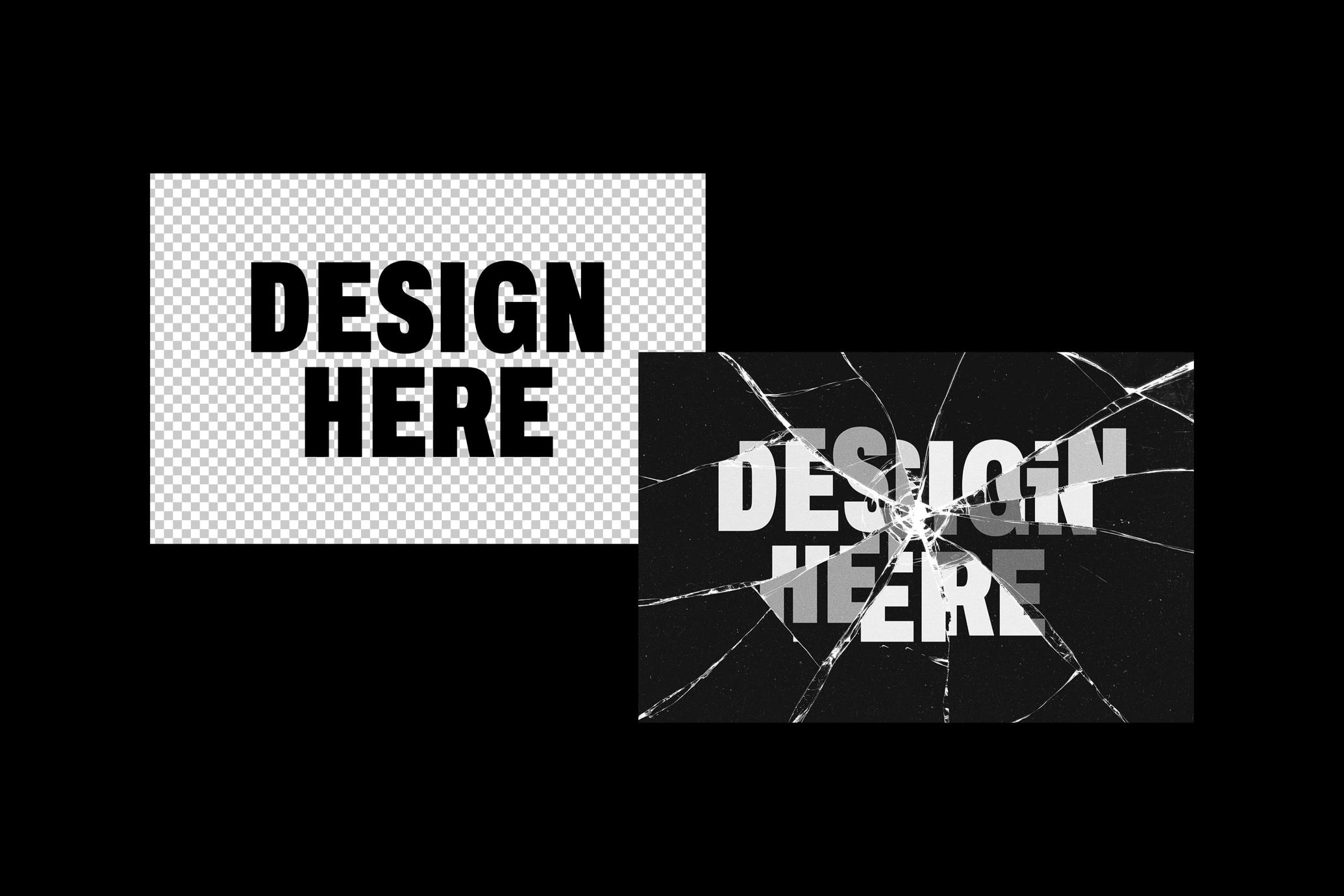 Broken Glass Text Effect
