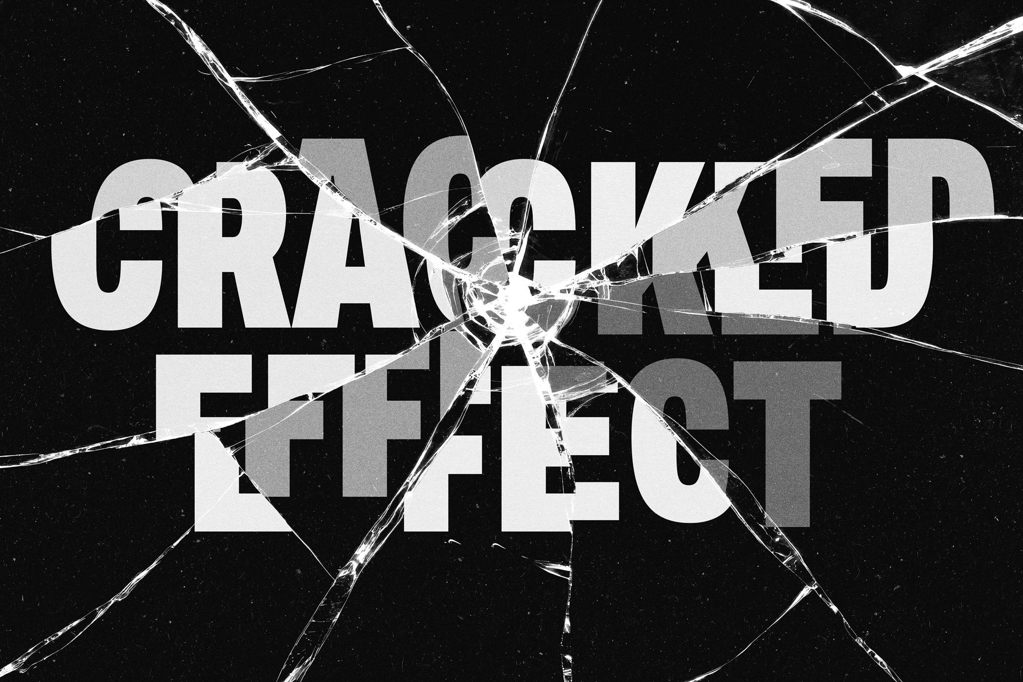 Broken Glass Text Effect