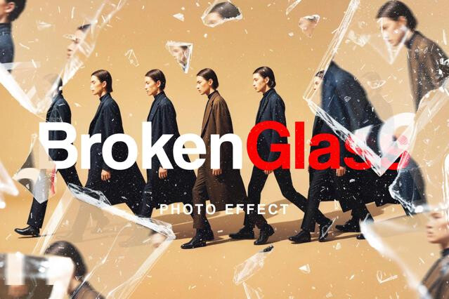 Broken Glass Photo Effect