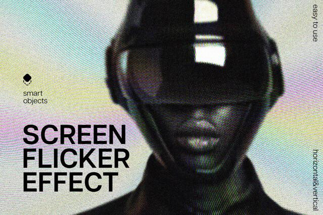 Screen Flicker Photo Effect