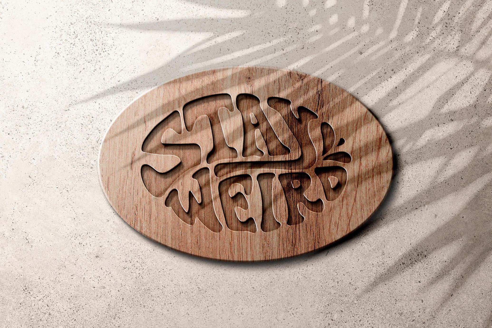 Wooden Sign Cut Out Mockups