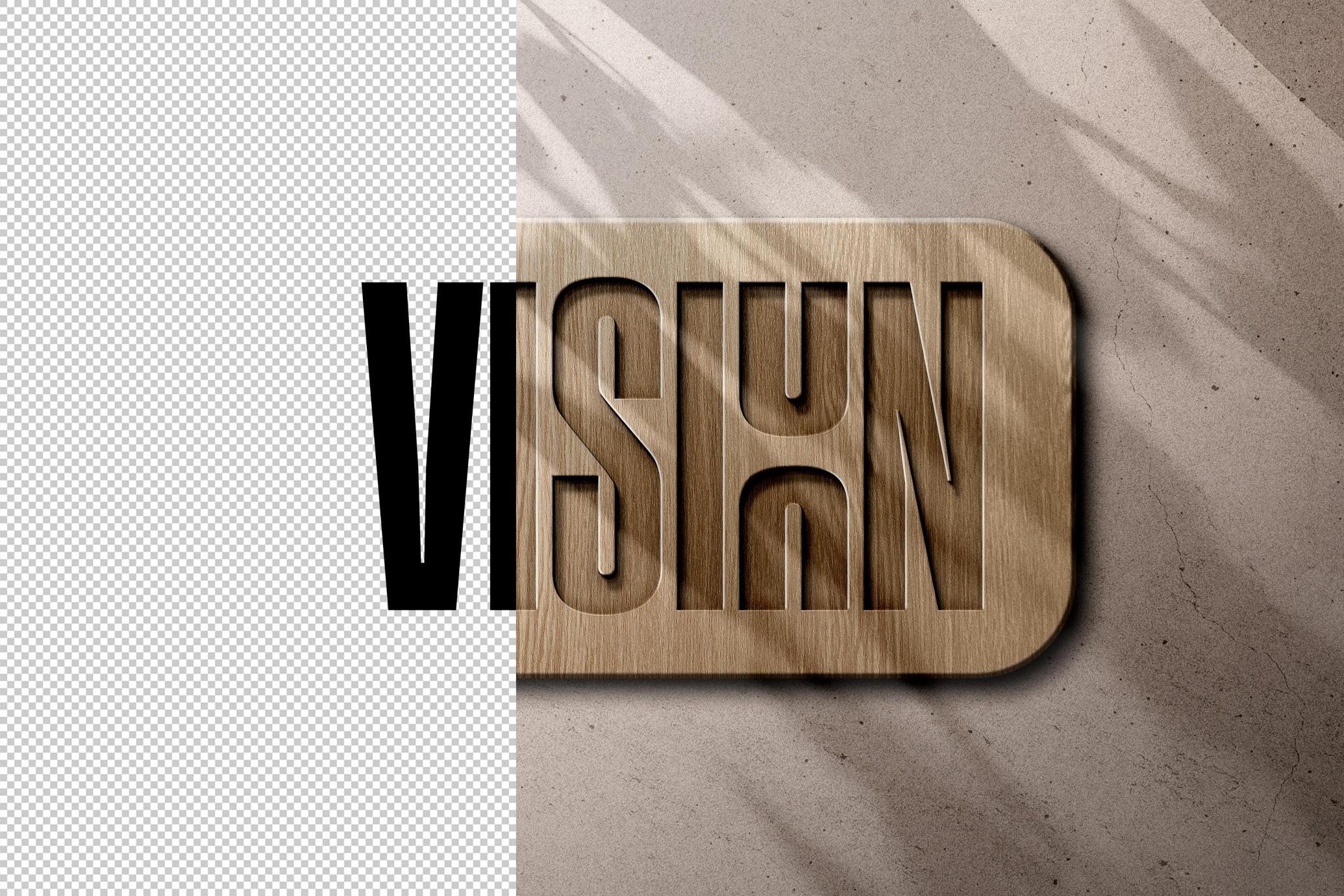 Wooden Sign Cut Out Mockups