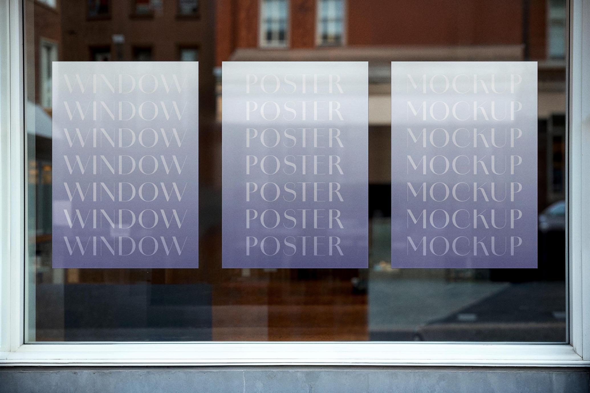 A4 Window Posters Mockup