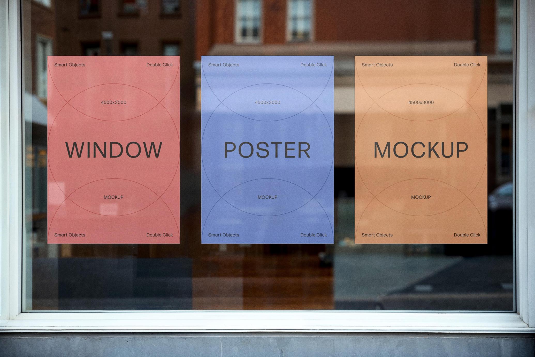 A4 Window Posters Mockup