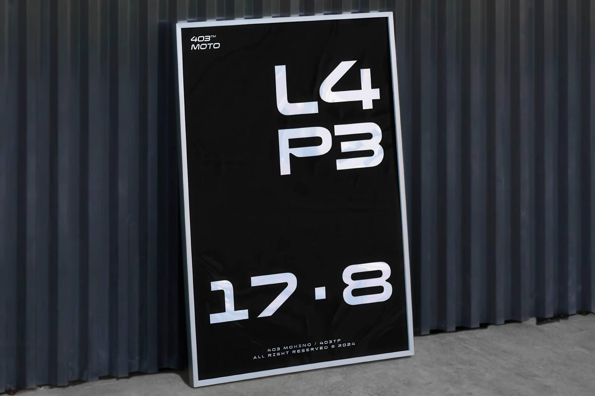 403 Mokino — Hi-Tech Futuristic Display Font