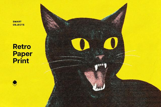 Retro Paper Print Design Effect