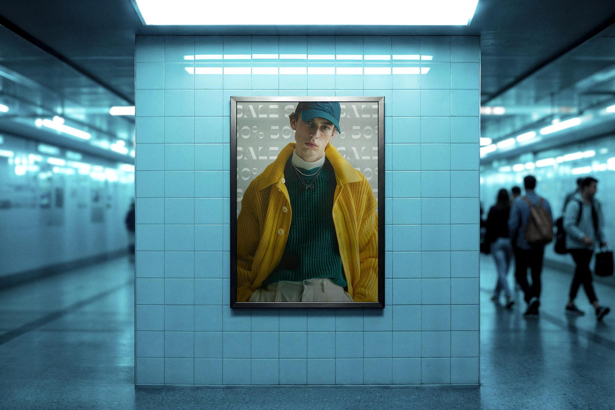 Underground A4 Poster Mockup