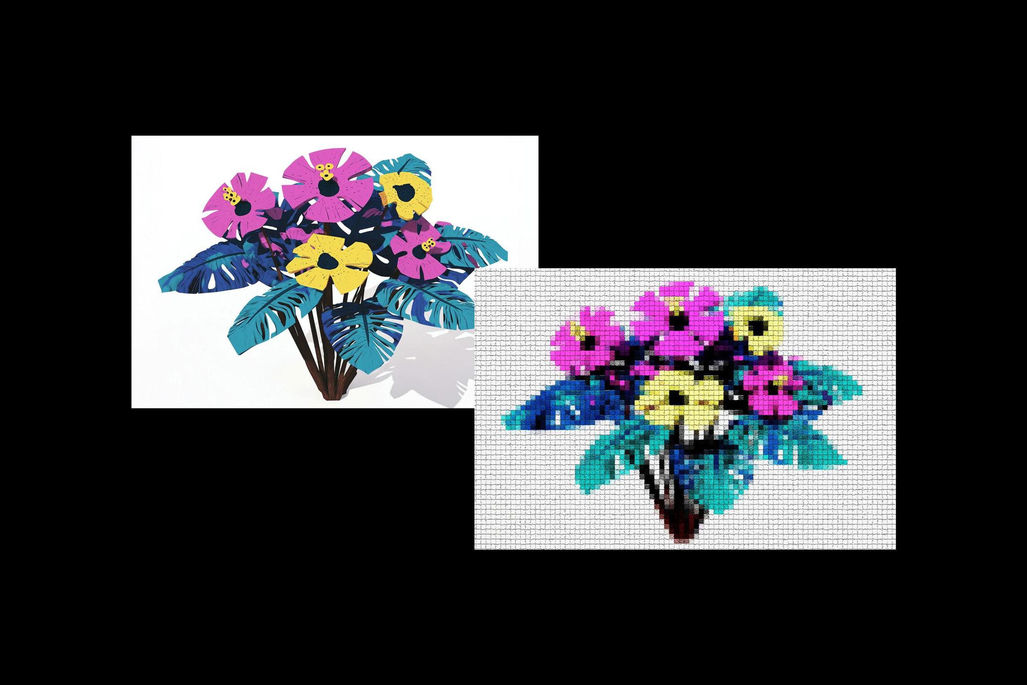 Color Mosaic Effect