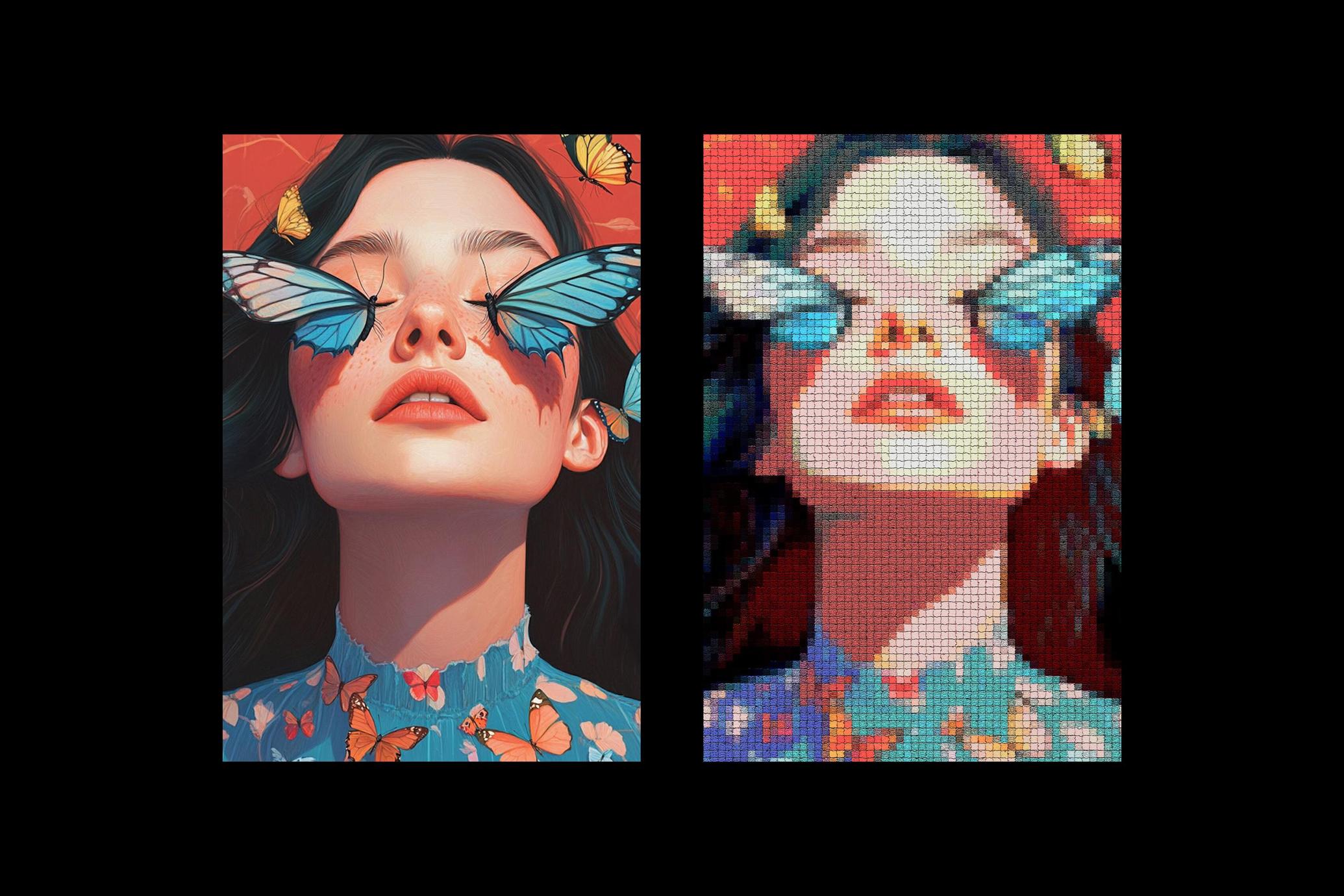 Color Mosaic Effect