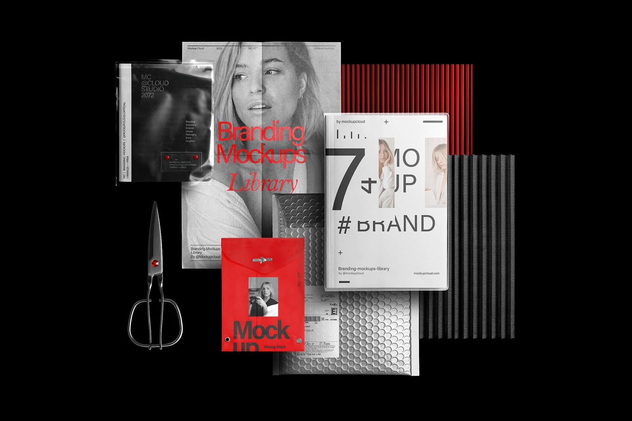 Branding Stationery Mockups Library Scene