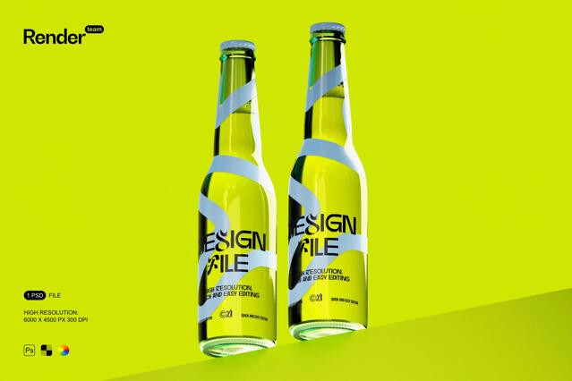Soda / Beer Bottle Mockup