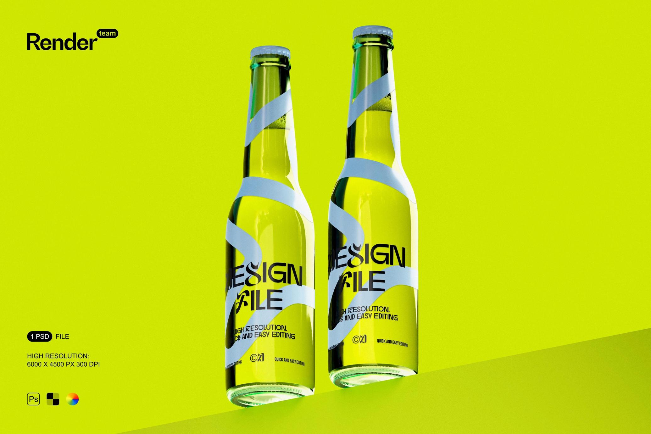 Soda / Beer Bottle Mockup