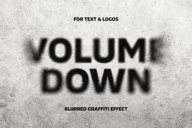 Blurred Graffiti Text & Logo Effect
