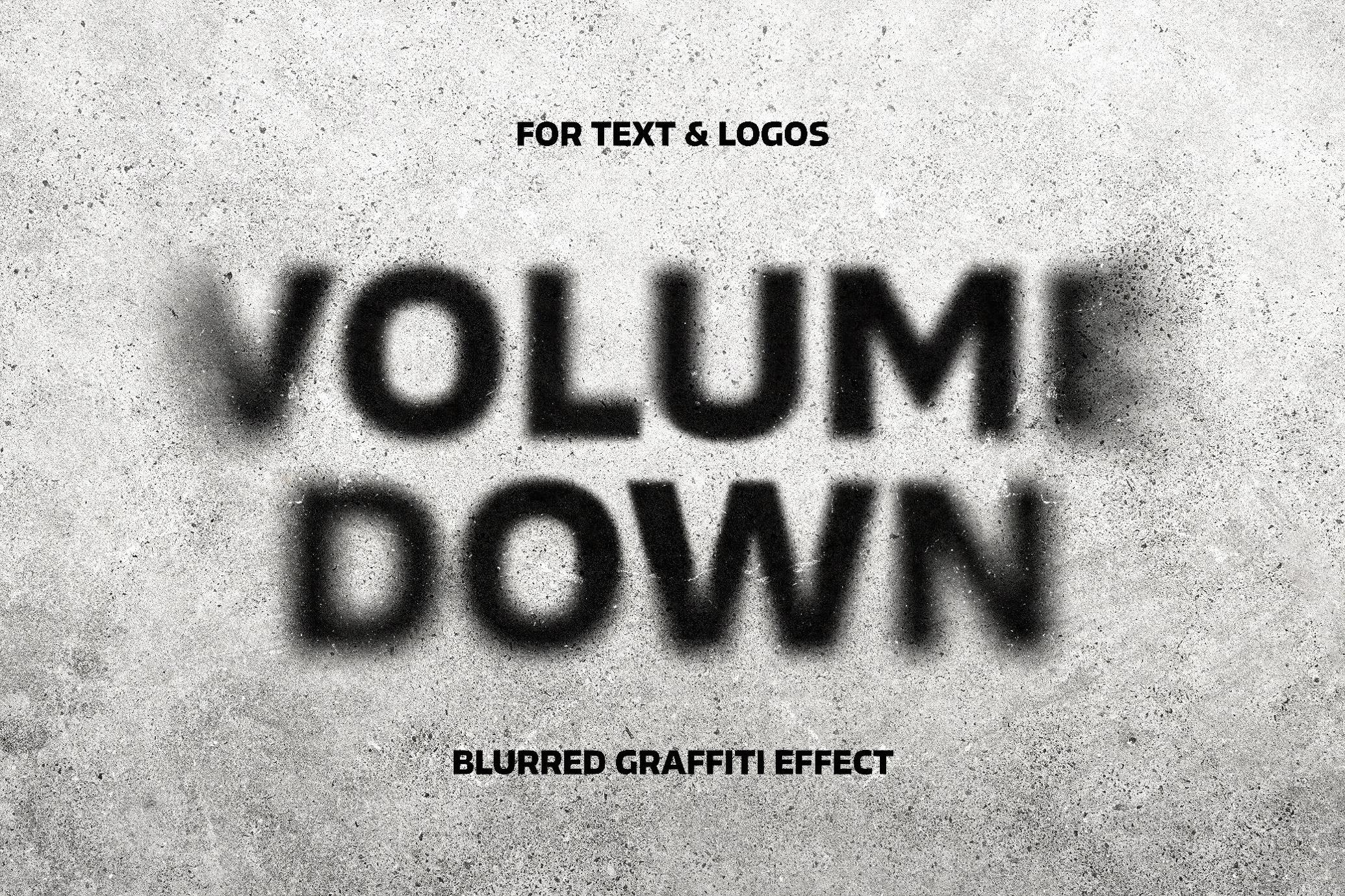 Blurred Graffiti Text & Logo Effect