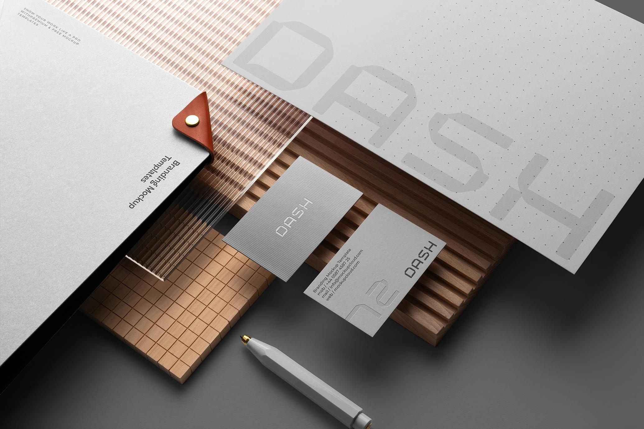 Dash Branding Stationery Mockup Scene