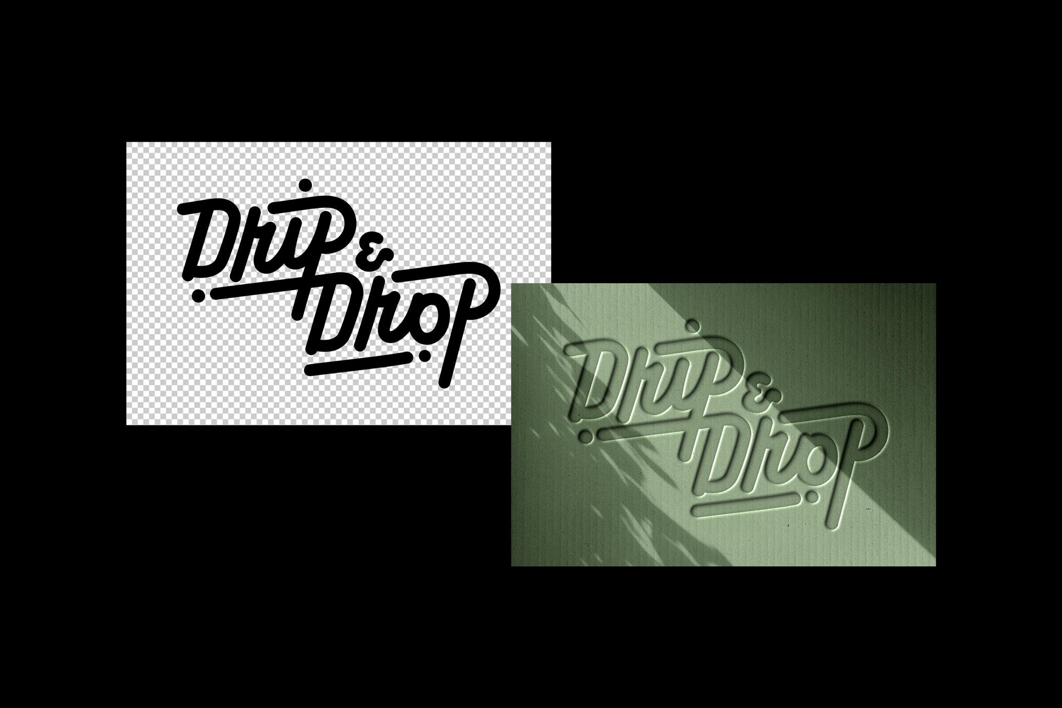 Debossed Cardboard Logo Mockup