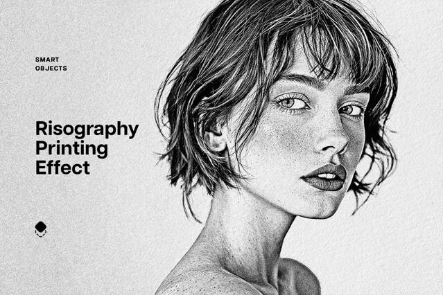 Risography Print Photo Effect