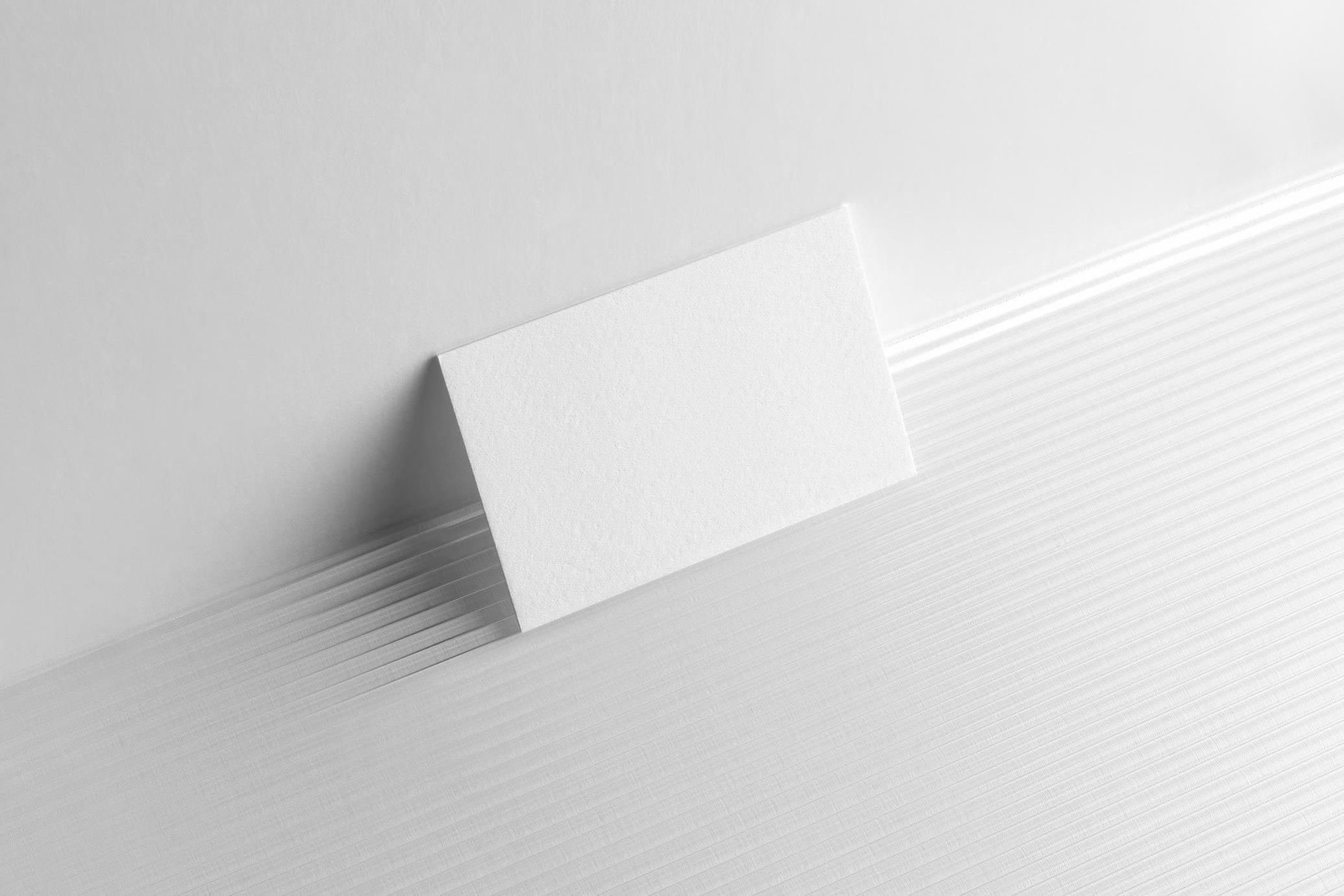 Business Card on Textured Plastic Mockup
