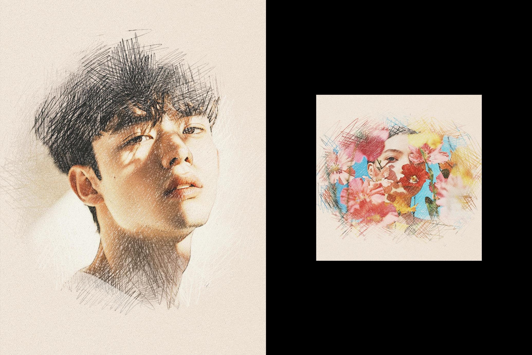 Vintage Sketching Effect
