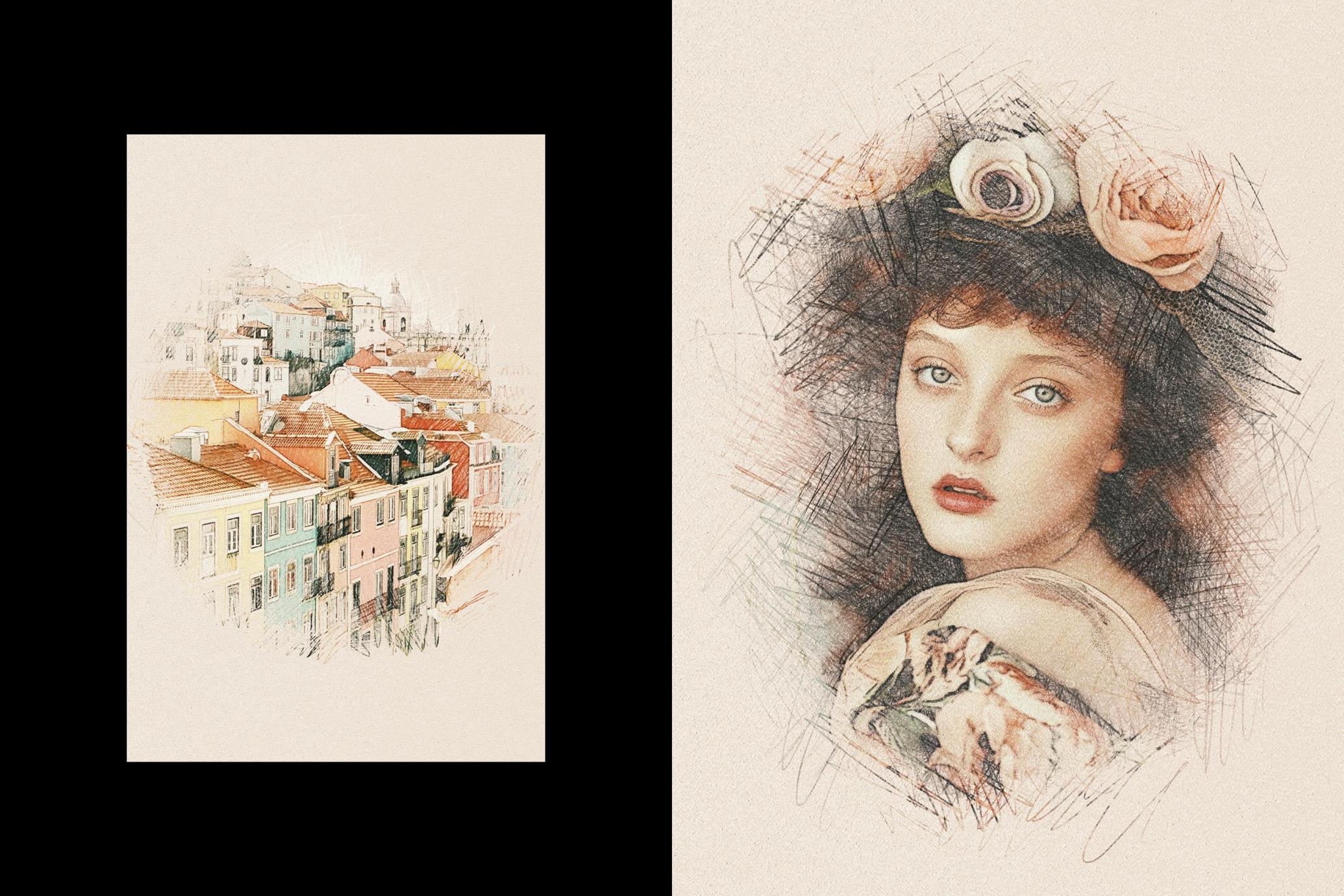Vintage Sketching Effect