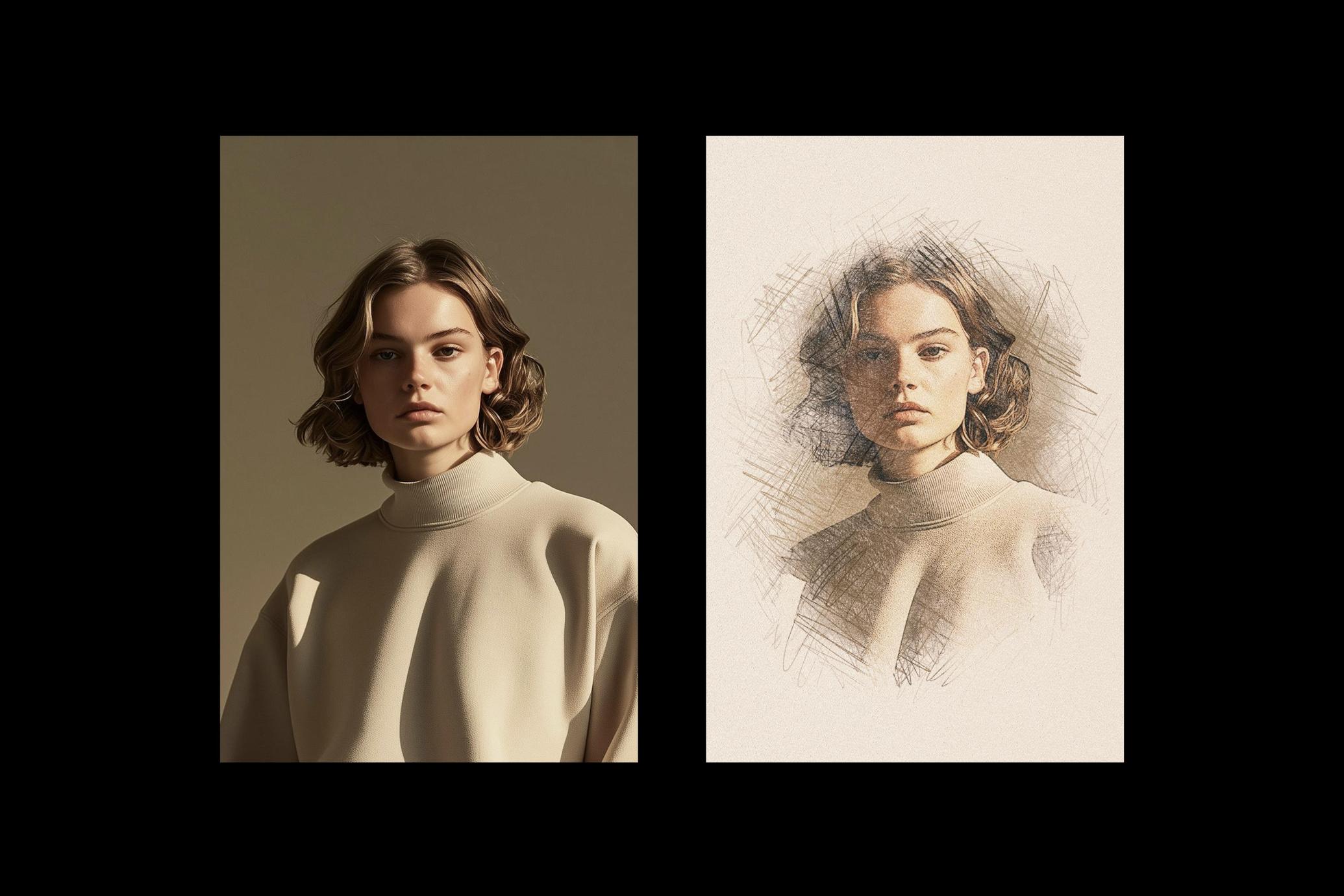 Vintage Sketching Effect