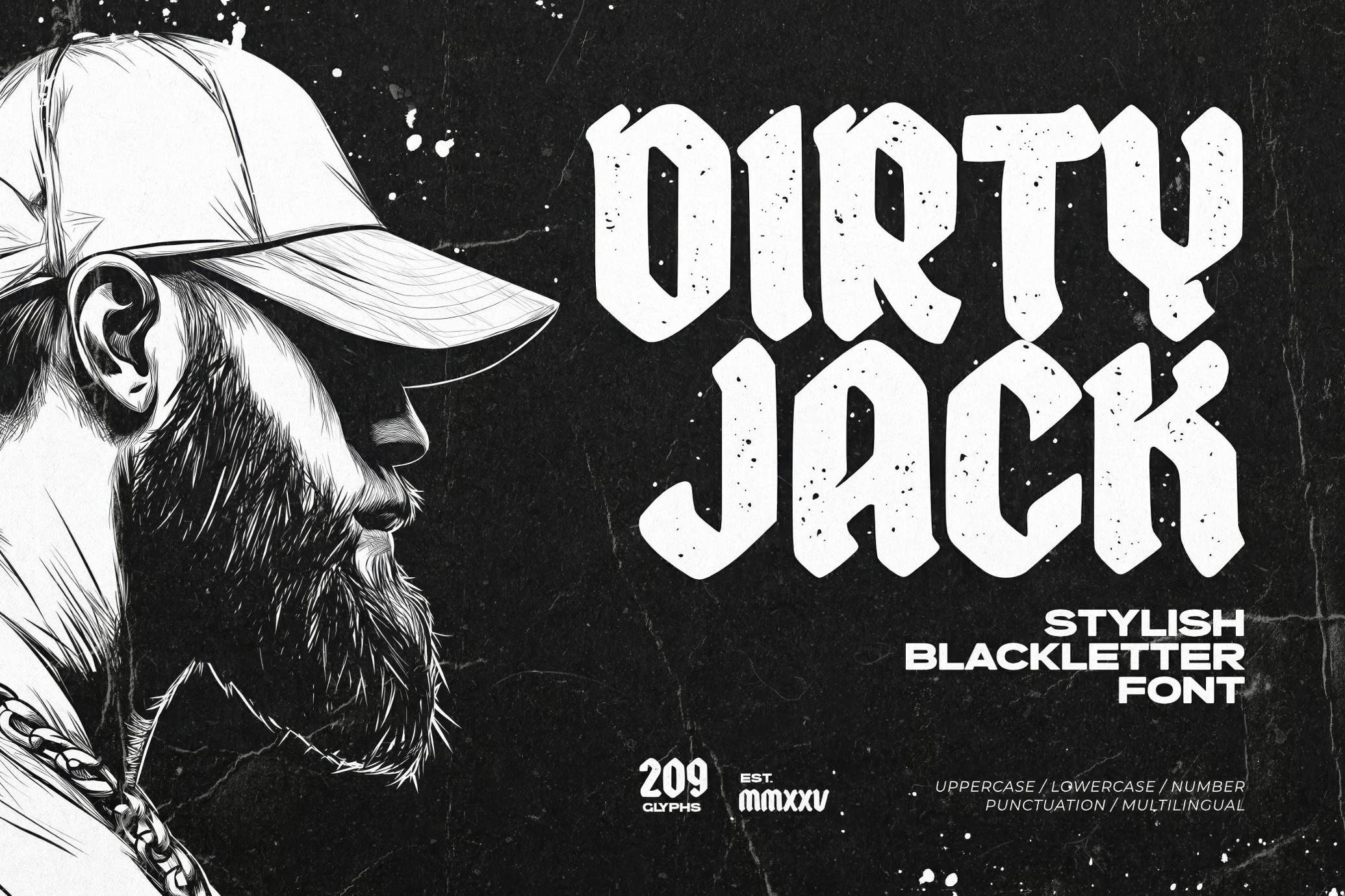 Dirty Jack — Stylish Blackletter Font