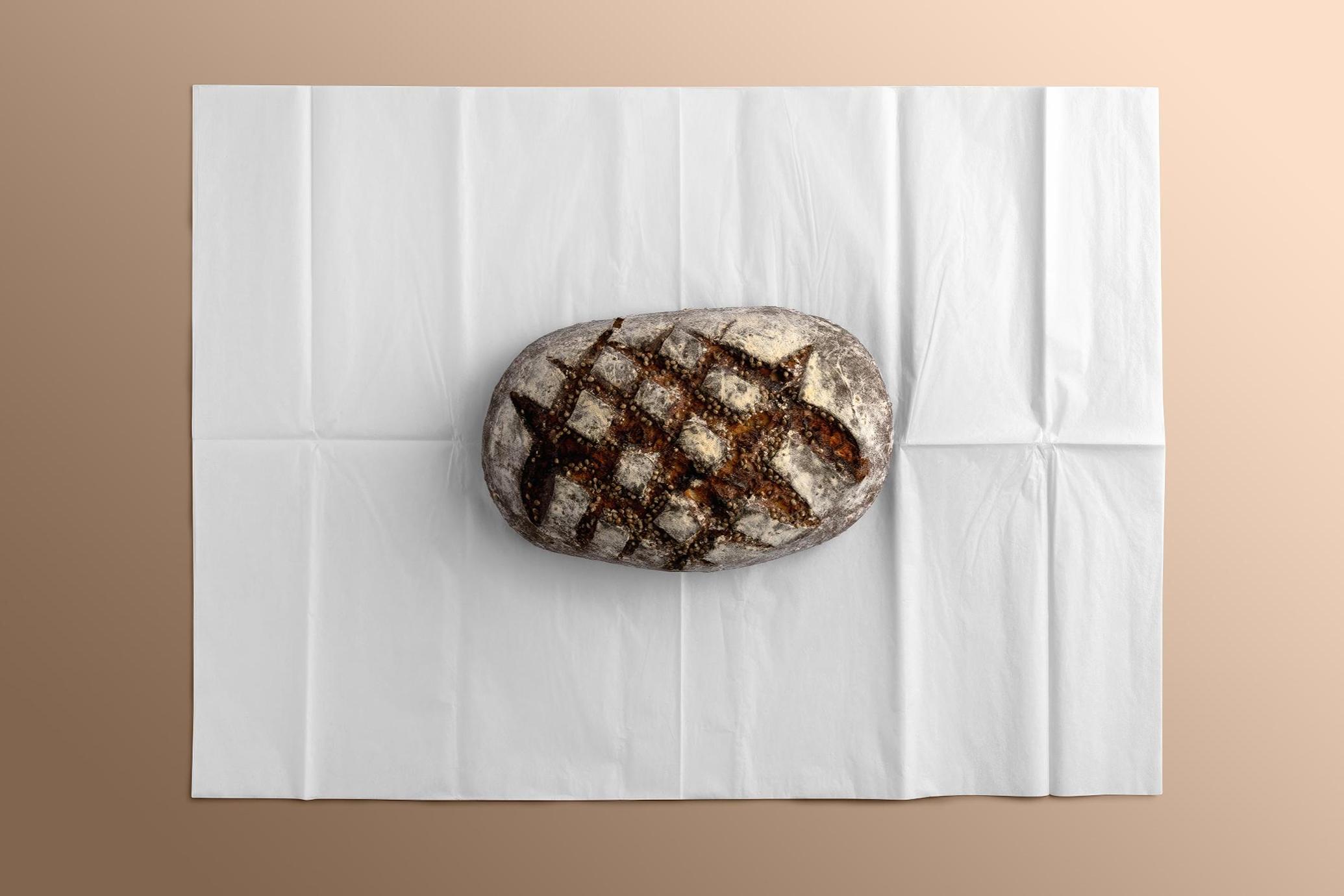 Bread Packaging Paper Sheet Mockup