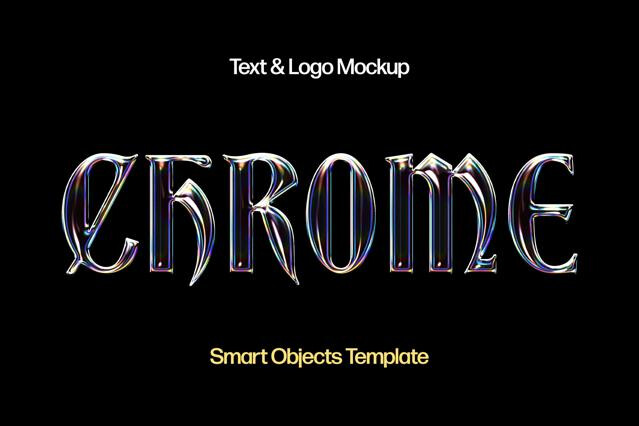 Holographic Logo Mockup