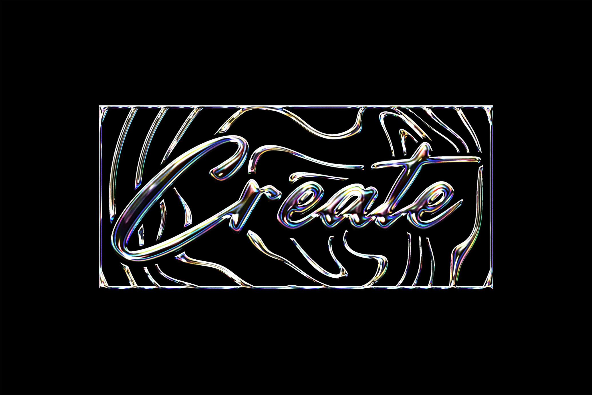 Holographic Logo Mockup